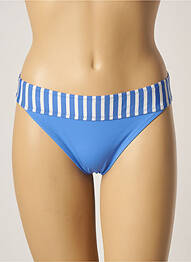 Bas de maillot de bain imprimé rayures culotte bleu LIDEA femme