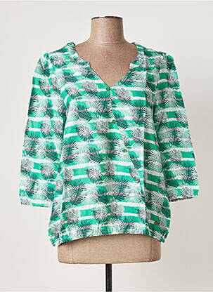 Blouse manches 3/4 manches 3/4 vert THALASSA femme