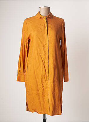 Robe courte manches longues manches longues orange YERSE femme