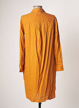 Robe courte manches longues manches longues orange YERSE femme