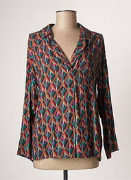 Blouse imprimé fantaisie manches longues vert LE PETIT BAIGNEUR femme