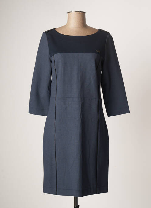 Robe courte manches longues manches longues bleu MAE MAHE femme