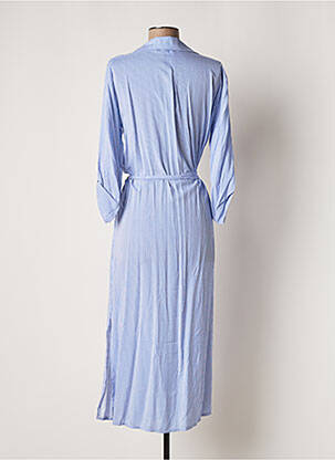 Robe mi-longue manches longues manches longues bleu ATELIER JAD femme