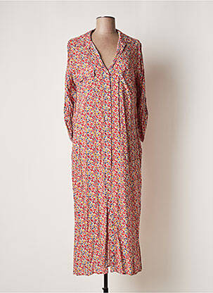 Robe mi-longue manches 3/4 manches 3/4 rouge ATELIER JAD femme
