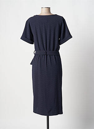 Robe mi-longue manches courtes manches courtes bleu LENNY B femme