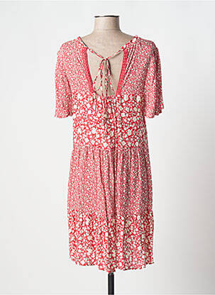 Robe courte manches courtes manches courtes rouge ATELIER JAD femme