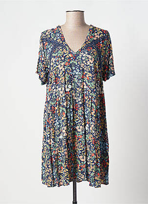 Robe courte manches courtes manches courtes bleu ATELIER JAD femme