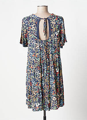 Robe courte manches courtes manches courtes bleu ATELIER JAD femme