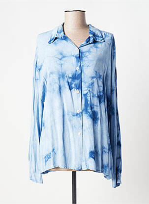 Chemisier coupe droite manches longues bleu ADILYNN femme