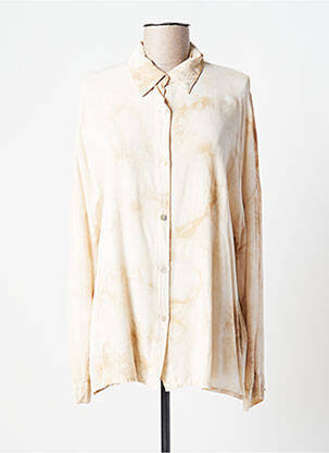 Chemisier coupe droite manches longues beige ADILYNN femme