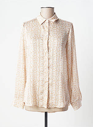 Chemisier coupe fluide manches longues beige JANIS & JOHN femme
