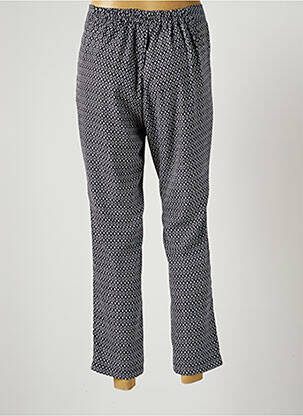 Pantalon droit taille élastique taille normale bleu JANIS & JOHN femme
