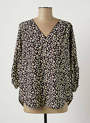 Blouse manches 3/4 manches 3/4 noir MAMOUCHKA femme