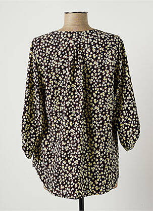 Blouse tissage popeline manches 3/4 noir MAMOUCHKA femme