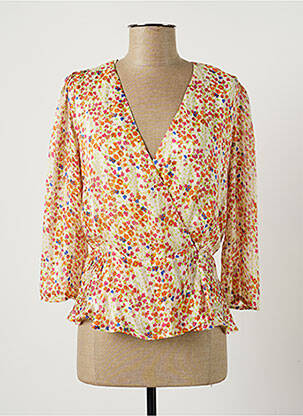 Blouse légère et transparente manches longues beige GOA femme