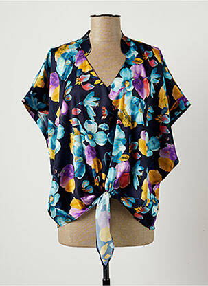 Blouse manches courtes manches courtes bleu SCARLET ROOS femme