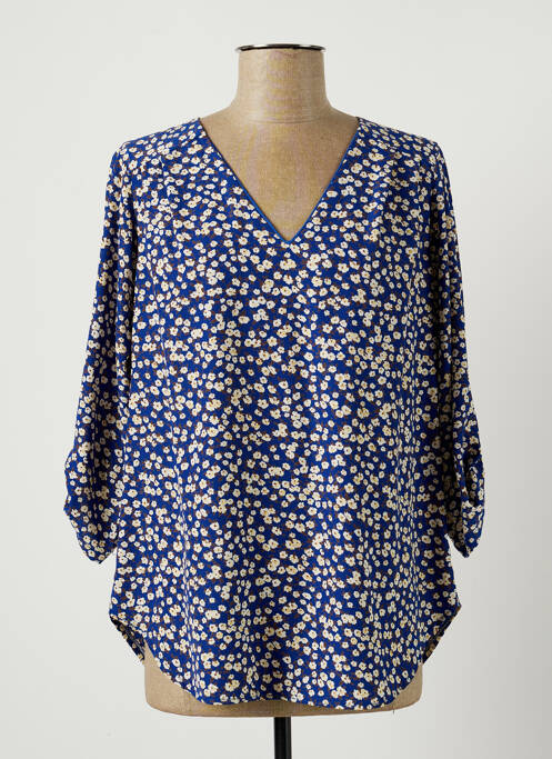 Blouse manches 3/4 manches 3/4 bleu MAMOUCHKA femme