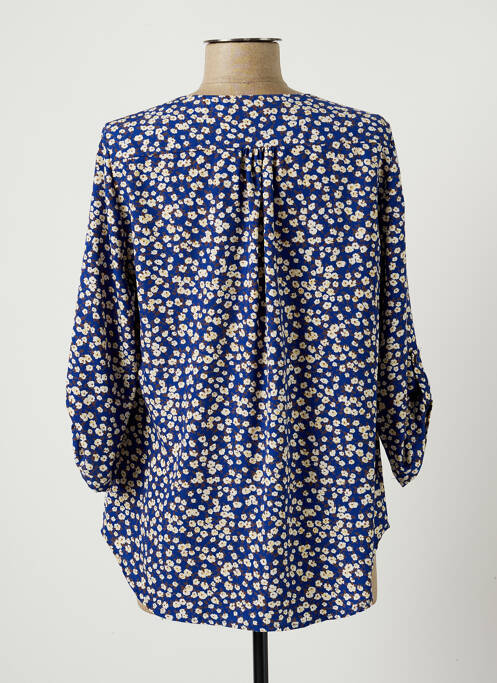 Blouse manches 3/4 manches 3/4 bleu MAMOUCHKA femme