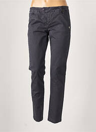 Pantalon chino fermeture zippée sous rabat boutonné taille normale bleu BLAUER femme