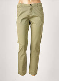 Pantalon 7/8 stretch taille normale vert MENSI COLLEZIONE femme