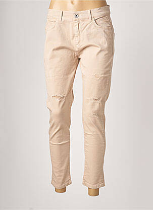Pantalon droit stretch taille normale beige SISLEY femme