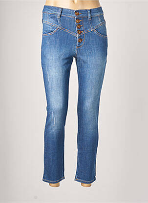 Jeans coupe slim stretch taille normale bleu SISLEY femme