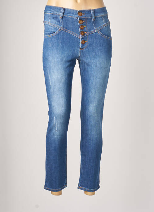 Jeans coupe slim stretch taille normale bleu SISLEY femme