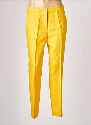Pantalon slim taille normale taille normale jaune SISLEY femme