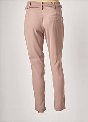 Pantalon chino fermeture zippée sous rabat avec crochet taille haute rose SISLEY femme