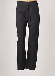 Jeans coupe slim tissage brut taille haute noir SISLEY femme