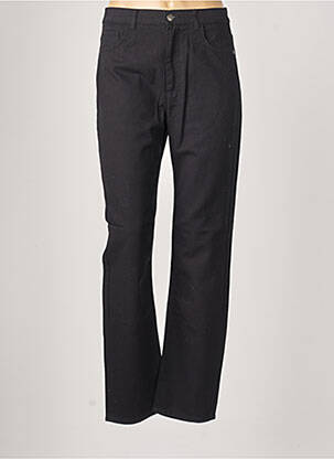 Jeans coupe slim tissage brut taille haute noir SISLEY femme