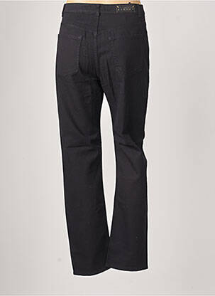 Jeans coupe slim tissage brut taille haute noir SISLEY femme