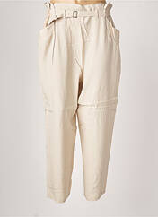 Pantalon large beige SISLEY pour femme seconde vue