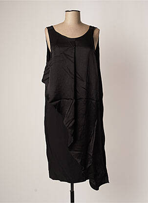 Robe mi-longue noir SISLEY pour femme