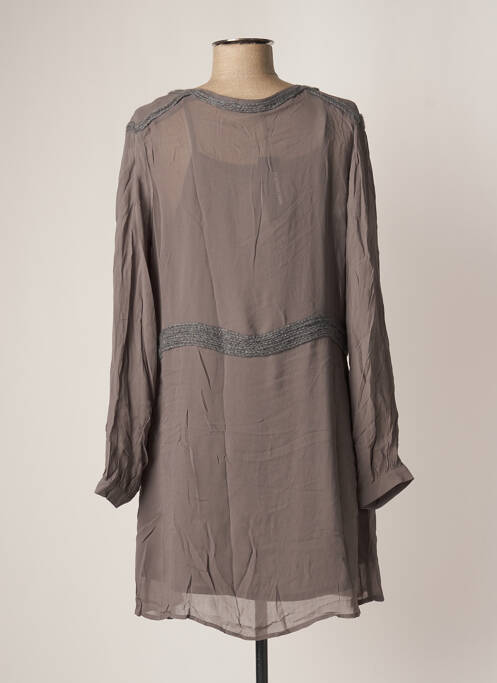 Robe courte gris SISLEY pour femme