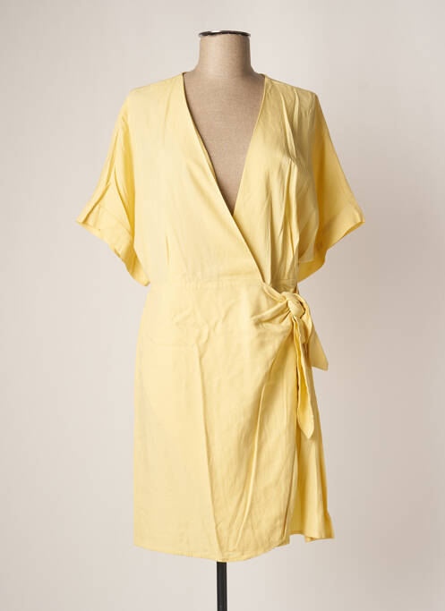 Robe courte jaune BENETTON pour femme