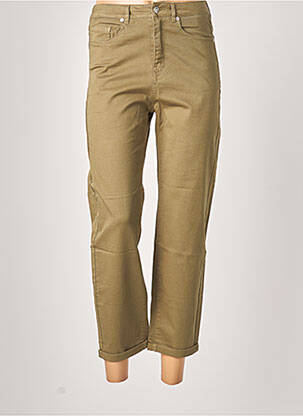 Pantalon 7/8 taille haute taille haute vert BENETTON femme