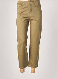 Pantalon 7/8 taille haute taille haute vert BENETTON femme