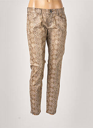 Pantalon slim taille basse taille basse marron SISLEY femme