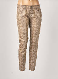 Pantalon slim taille basse taille basse marron SISLEY femme