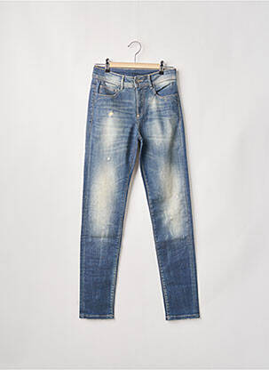 Jeans coupe slim slim taille haute bleu BENETTON femme
