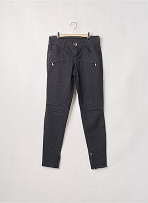 Pantalon slim taille basse taille basse noir BENETTON femme