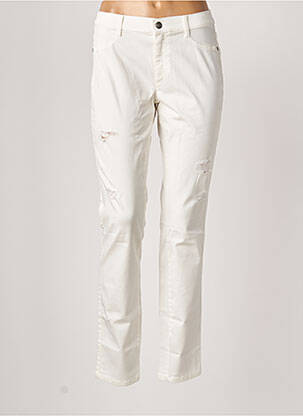 Pantalon slim taille basse taille basse blanc SISLEY femme