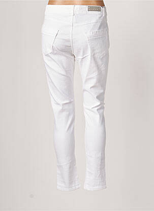Pantalon slim taille basse taille basse blanc SISLEY femme