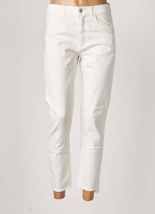 Jeans coupe slim blanc SISLEY pour femme
