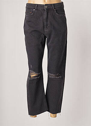 Jeans coupe droite stretch taille normale noir BENETTON femme