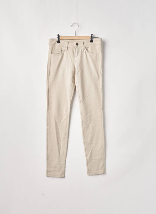 Pantalon slim beige BENETTON pour femme