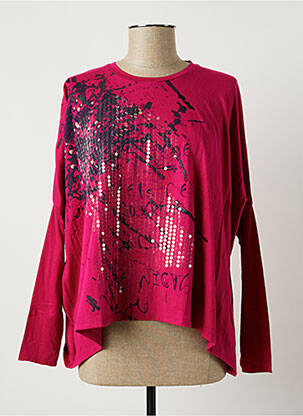 T-shirt manches longues manches longues rose SISLEY femme