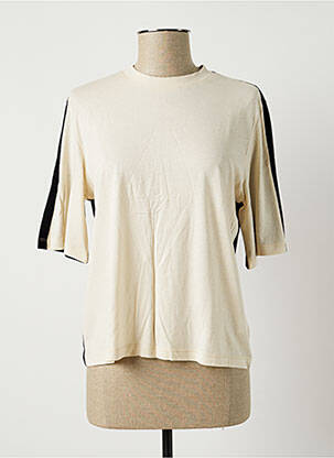T-shirt beige SISLEY pour femme