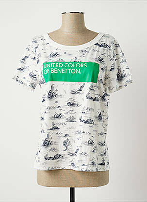 T-shirt blanc BENETTON pour femme